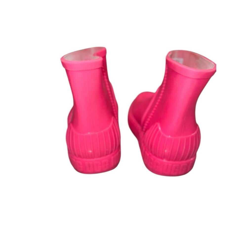 UGG Kids Pink Rain Boots Fleece Lined Size 13 Waterproof School Shoes - Picture 9 of 12